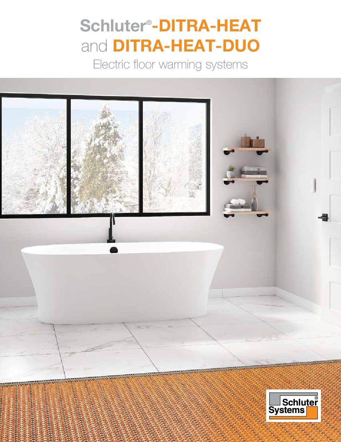 Schluter Ditra Heat Thermostat Wireless Touchscreen Programmable Wifi DHERT104/BW
