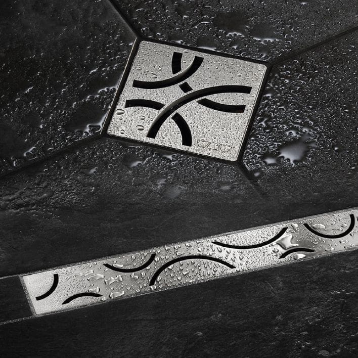 Schluter kerdi drain scene