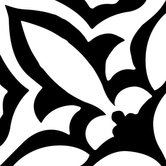 Retro Neuve Fleur Noir 9214 single Glazzio